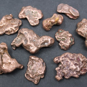Raw Copper Nuggets 2 Ounce Lot