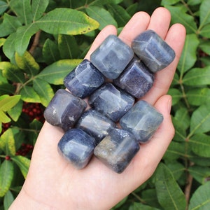 Iolite Tumbled Stones: Choose How Many Pieces (Premium Quality &#39;A&#39; Grade)