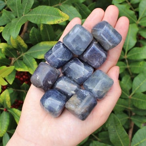 Iolite Tumbled Stones: Choose How Many Pieces (Premium Quality 'A' Grade)