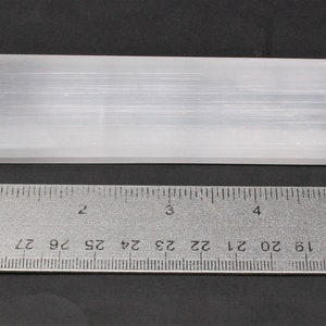 6 Polished Selenite Charging Station, Selenite Crystal Ruler Choose How Many Crystal Cleaning, Charging & Purification image 8