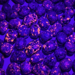 Yooperlite Tumbled Stones: Choose Ounces or lb Bulk Wholesale Lots (Premium Quality 'A' Grade Yooperlite Crystals, Flame Stone, UV Reactive)