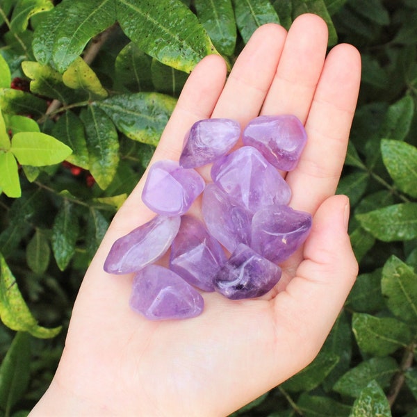 Amethyst Tumbled Stones: Choose How Many Pieces (Premium Quality 'A' Grade)