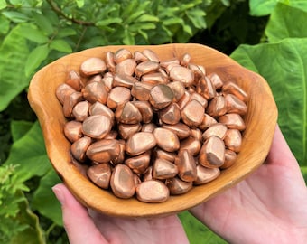 Copper Tumbled Stones: Choose Ounces or lb Bulk Wholesale Lots ('A' Grade Copper Crystals)