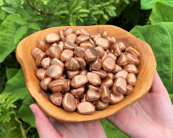 Copper Tumbled Stones: Choose Ounces or lb Bulk Wholesale Lots (Premium Quality 'A' Grade Natural Copper Crystals)