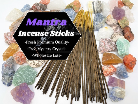 MANTRA Incense Sticks + FREE Mystery Crystal: Choose How Many (Wholesale Bulk Lots)