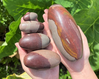 Shiva Lingam Stone 1 - 6", Sacred Stones from Narmada River India: Choose Size ('A' Grade, Kundalini Awakening, Healing Crystal)