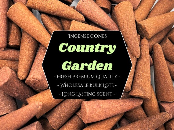 COUNTRY GARDEN Incense Cones: Choose 10, 20, 50, 100 or 200 Bulk Lots