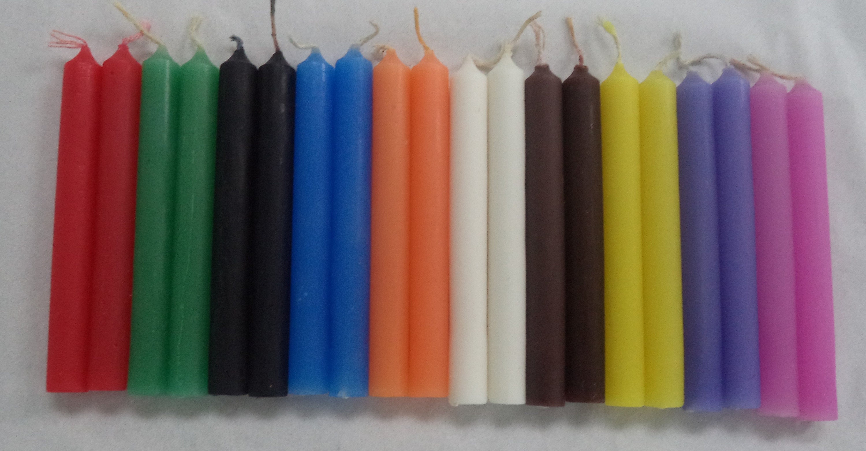 4 Chime Candles Set 20 Assorted Colors (Wholesale Spell Candles)