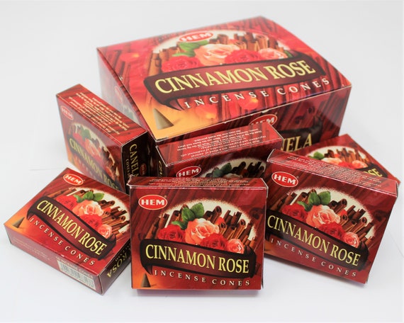 Hem Cinnamon Rose Incense Cones: Choose How Many