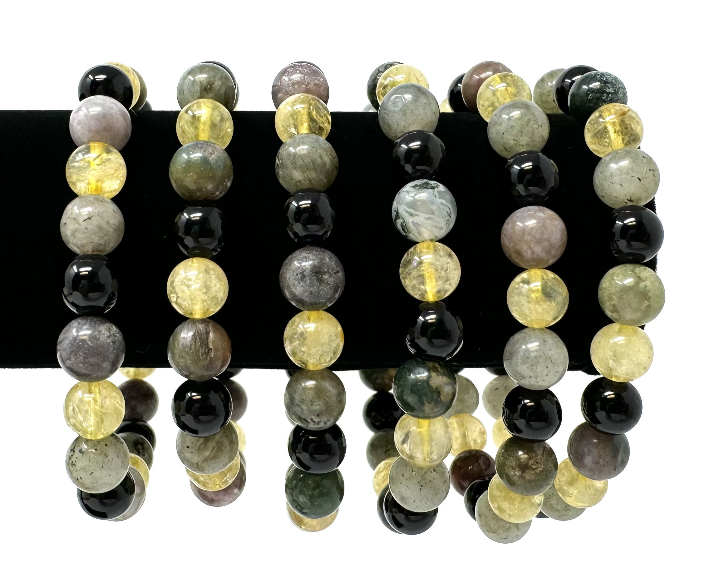 Leo Zodiac Bracelet - Citrine, Black Onyx, Sea Jasper