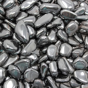 Hematite Tumbled Stones: Choose Ounces or lb Bulk Wholesale Lots (Premium Quality &#39;A&#39; Grade)