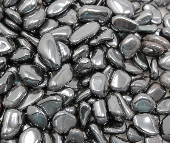 Hematite Tumbled Stones: Choose Ounces or lb Bulk Wholesale Lots (Premium Quality 'A' Grade)