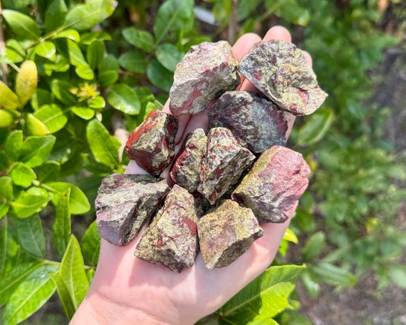 Dragons Blood Jasper Rough Natural Stones: Choose How Many (Premium Quality 'A' Grade Dragons Blood Jasper Crystal, Raw Dragon Stone)