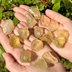 40g Lot of Natural Libyan Desert Glass, 10 - 16 Pieces of 100% Genuine Libyan Gold Tektite (Beautiful High Quality Libyan Desert Glass)
