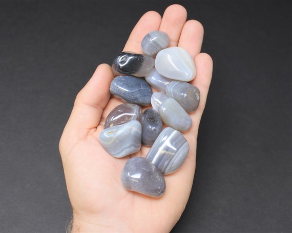 Large Chalcedony Tumbled Stones, 1 - 1.25": Choose How Many Pieces ('A' Grade Tumbled Chalcedony, Healing Crystals)