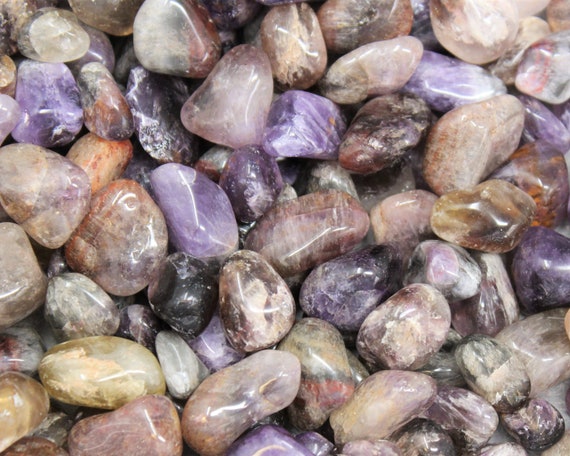 Super 7 Tumbled Stone: Choose Ounces or lb Bulk Wholesale Lots (Premium Quality 'A' Grade)