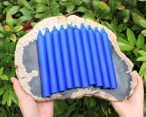 Blue Taper Candles, LARGE 6" Candles: Choose How Many Bulk Wholesale Lots