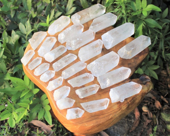 LARGE Clear Quartz Crystal Points, 1 - 6" Natural Quartz Points: Choose Size & Amount (A Grade Premium Quality Wholesale Bulk Quartz Points)