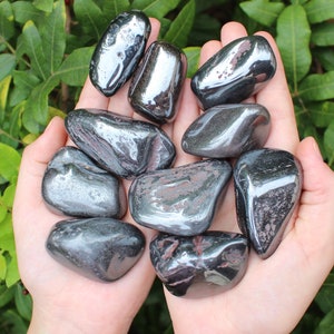 JUMBO Hematite Tumbled Stones: Choose How Many Pieces (Premium Quality 'A' Grade)