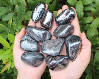 JUMBO Hematite Tumbled Stones: Choose How Many Pieces (Premium Quality 'A' Grade)