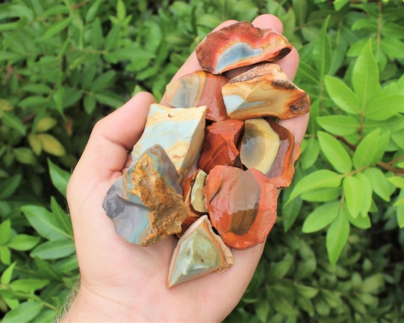 Polychrome Jasper Rough Natural Stones: Choose How Many Pieces (Premium Quality 'A' Grade, Desert Jasper)