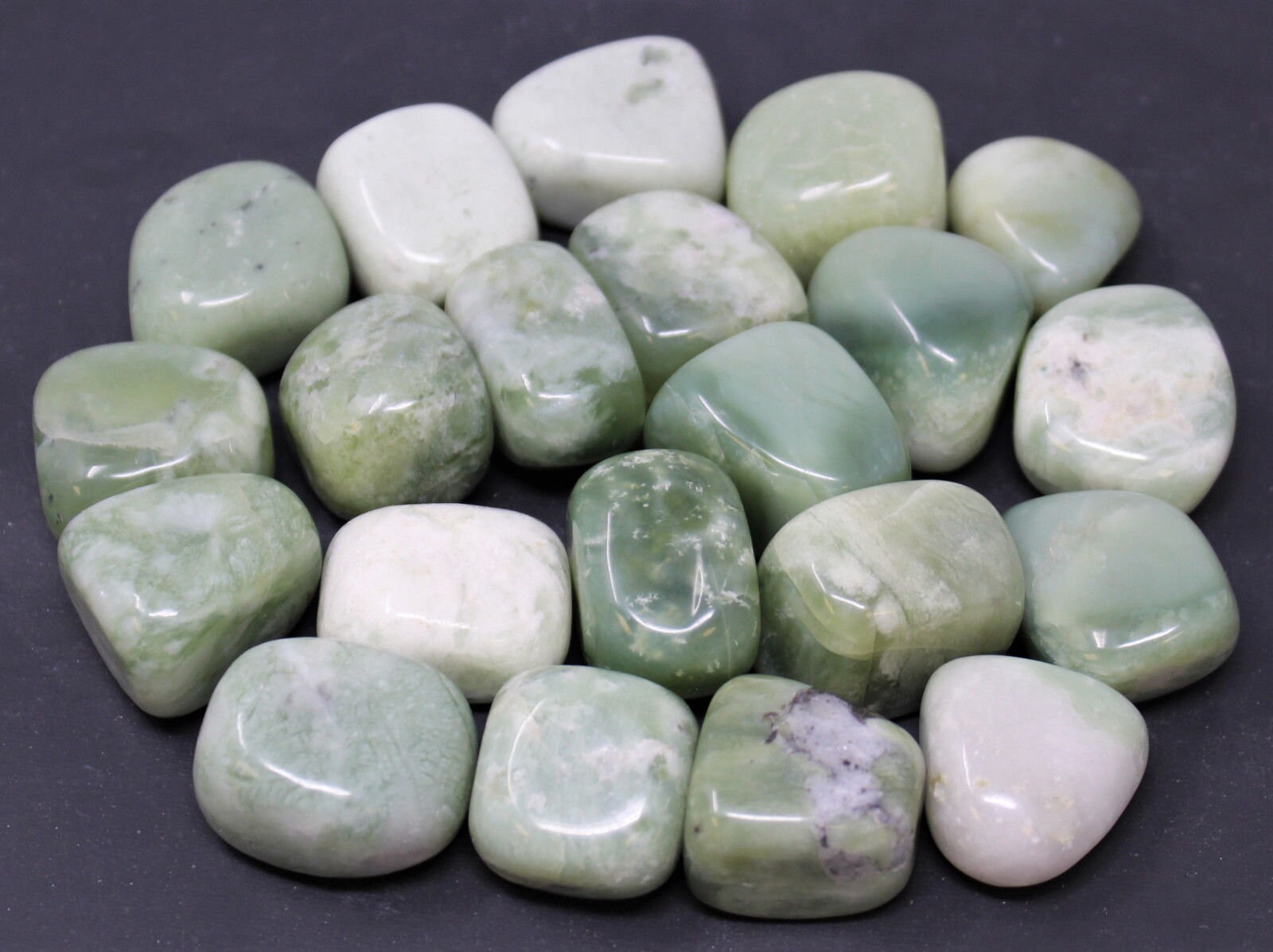 Light Jade Tumbled Stones: Choose How Many Pieces ('A' Grade, Tumbled