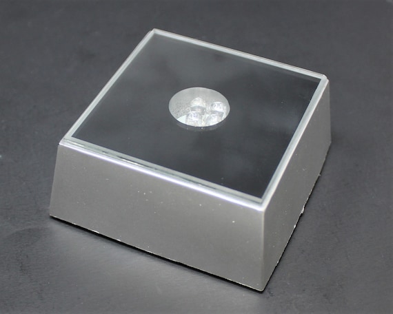 LED Light Base LED Multi Color Changing LED Square Base Selenite Jewel Display