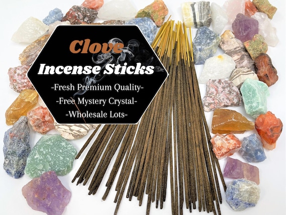 CLOVE Incense Sticks + FREE Mystery Crystal: Choose How Many (Wholesale Bulk Lots)