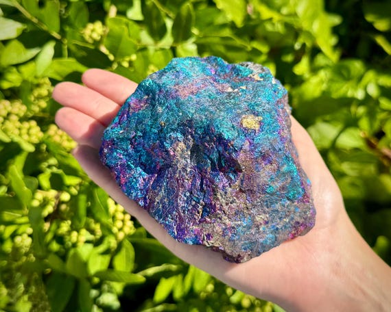 JUMBO Chalcopyrite Raw Stones, 1 - 3 lb Range - You Choose Size (Premium Quality 'A' Grade Rough Chalcopyrite Crystals, Peacock Ore)