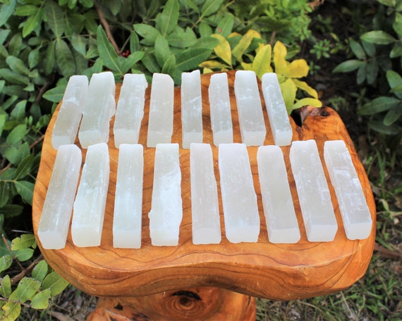 4" Selenite Logs Crystal Sticks Wand Blade - You Choose Amount 8 oz, 1 lb, 2 lb, 3 lb, 5 lb, 10 lb or 15 lb Bulk Wholesale Lots