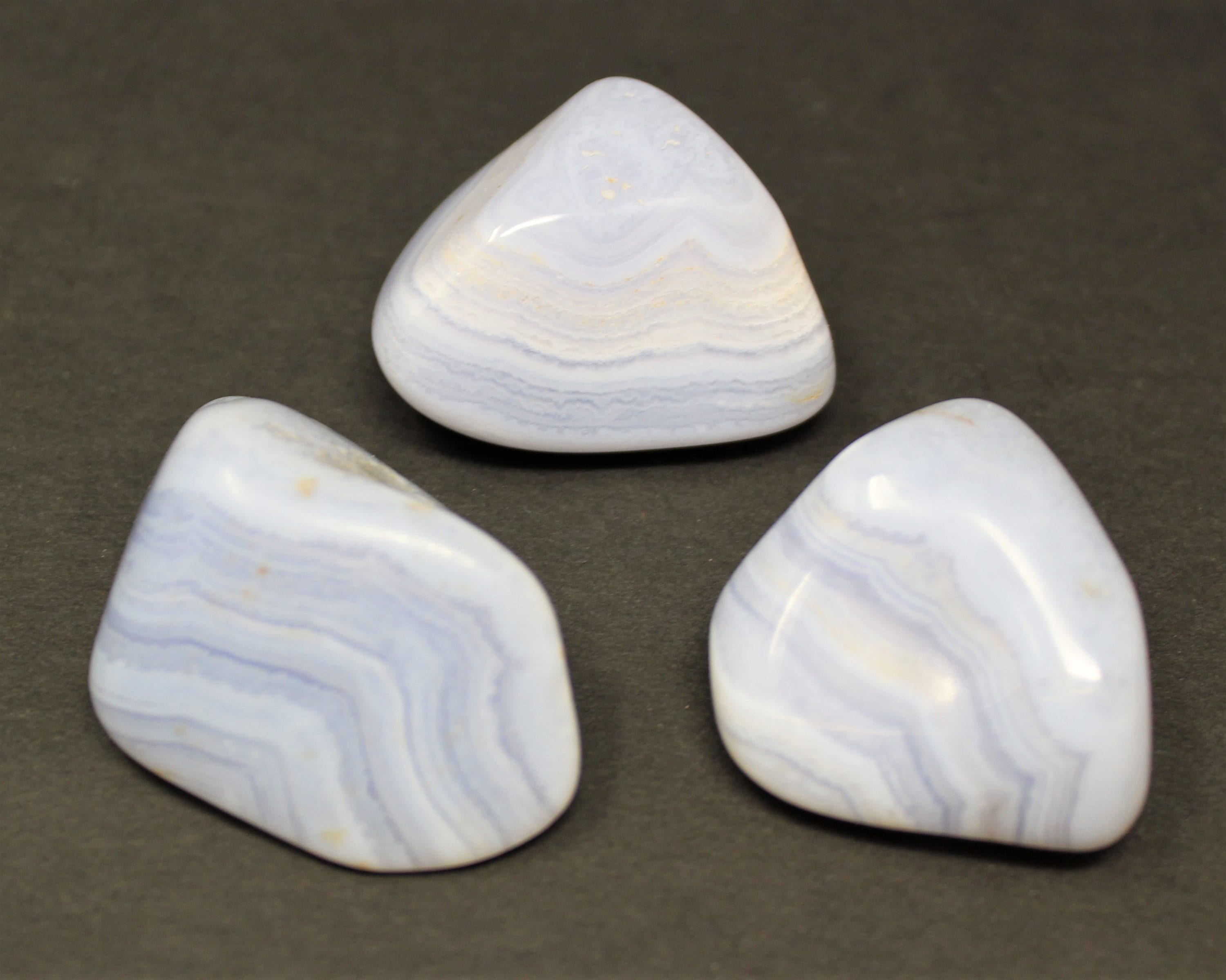 Blue Lace Agate LARGE Tumbled Stones Choose How Many Pieces Etsy