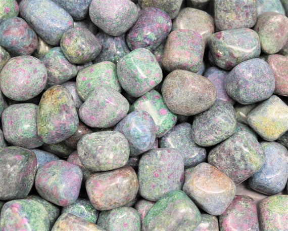 Ruby Fuchsite Tumbled Stones: Choose Ounces or lb Bulk Wholesale Lots (Premium Quality 'A' Grade)