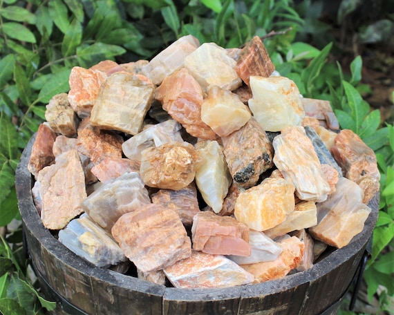 Crystal Healing Reiki Tumble 8 oz 1/2 lb Bulk Lot Moonstone Tumbled Stone 