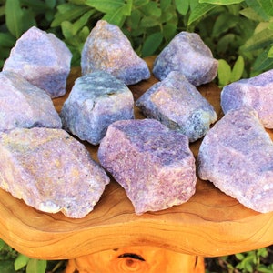 Jumbo Rough Lepidolite Natural Stones: Choose Size ('A' Grade LARGE Premium Quality Lepidolite Specimens, Purple Lepidolite From Brazil)