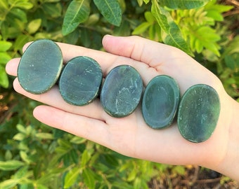 Bloodstone Worry Stone - Choose How Many (Smooth Polished Bloodstone Crystal Palm Stones)