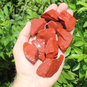 Red Jasper Rough Natural Stones: Choose How Many Pieces (Premium Quality &#39;A&#39; Grade)