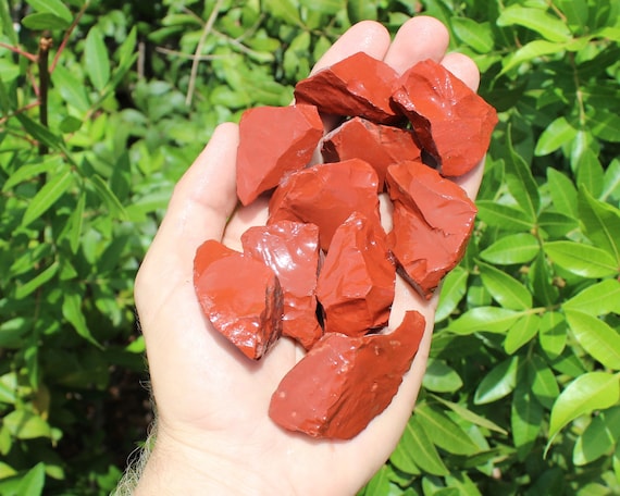 Red Jasper Rough Natural Stones: Choose How Many Pieces (Premium Quality 'A' Grade)