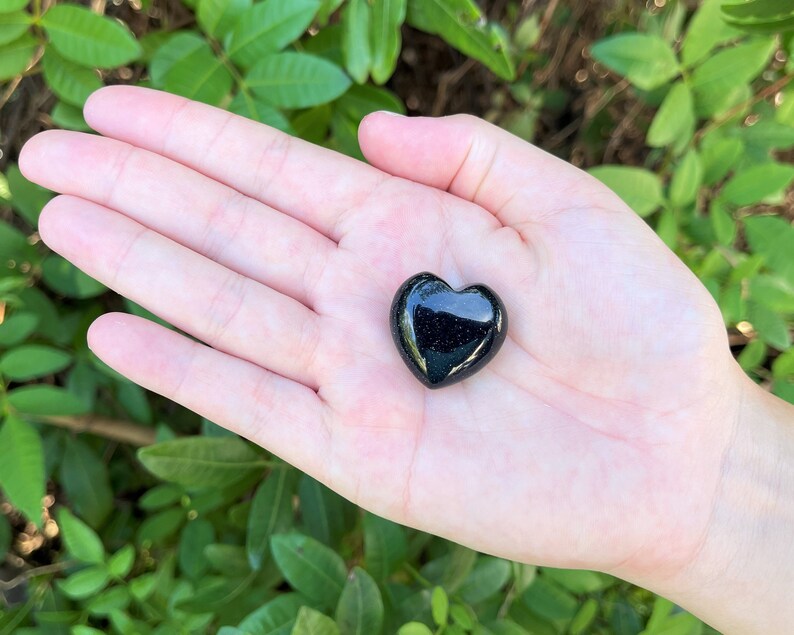 Blue Goldstone Heart 1 Choose How Many 'A' Grade Premium Quality Blue Goldstone Crystal Hearts 1 Heart