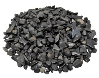 Black Tourmaline Semi Tumbled Gemstone Mini Chips 4 - 15 mm: Choose Ounces or lb Loose Wholesale Bulk Lots (Black Tourmaline Chips)