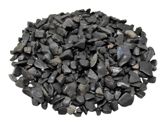 Black Tourmaline Semi Tumbled Gemstone Mini Chips 4 - 15 mm: Choose Ounces or lb Loose Wholesale Bulk Lots (Black Tourmaline Chips)