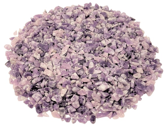 Lepidolite Semi Tumbled Gemstone Mini Chips 5 - 10 mm: Choose Ounces or lb Loose Wholesale Bulk Lots ('AAA' Grade, Lepidolite Chips)