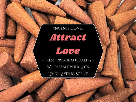 ATTRACT LOVE Incense Cones: Choose 10, 20, 50, 100 or 200 Bulk Lots
