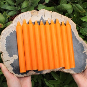 Orange Taper Candles, LARGE 6&quot; Candles: Choose How Many Bulk Wholesale Lots