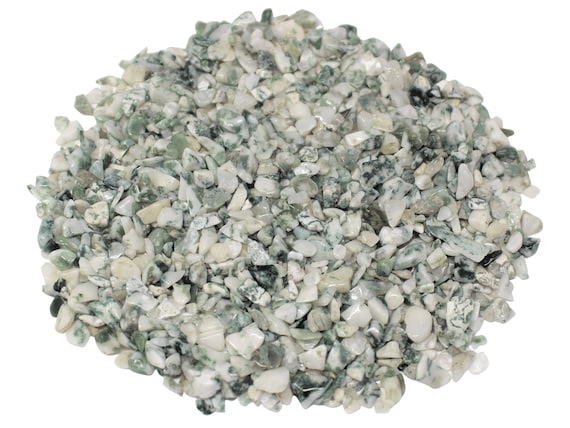 Tree Agate Semi Tumbled Gemstone Mini Chips 3 - 6 mm: Choose Ounces or lb Loose Wholesale Bulk Lots ('AAA' Grade, Tree Agate Chips)