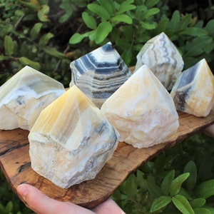 LARGE Zebra Calcite Top Polished Points, 'AAA' Grade Stunning Zebra Calcite Crystals (Phantom Calcite Point, Polished Calcite Crystals)