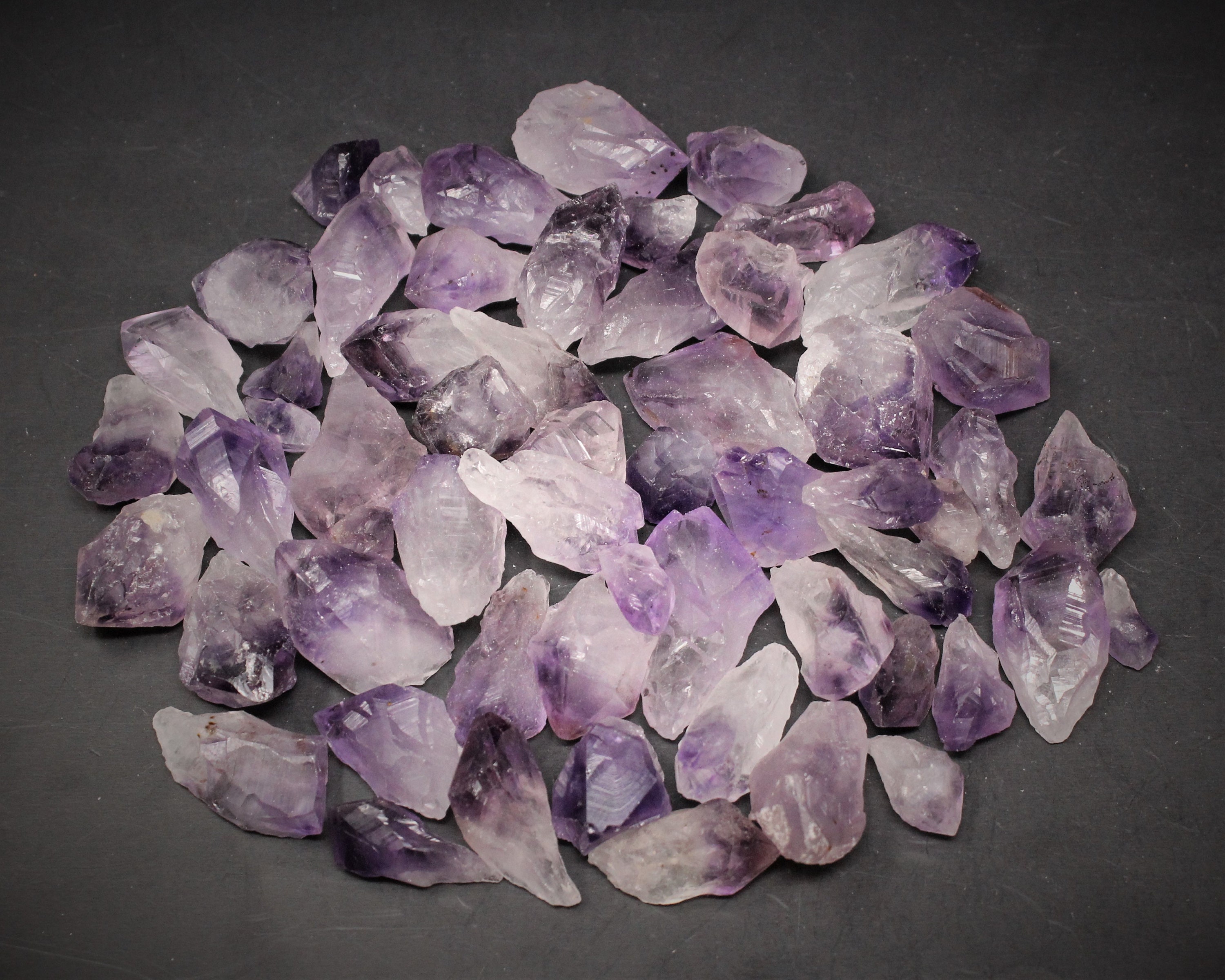 Amethyst & Clear Quartz Points 2 Crystal Collection, 1/2 Lb Box (8 oz