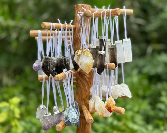 Gemstone Crystal Ornaments HUGE Variety - Choose your Crystal! (Natural Decorative Oraments, Christmas Ornaments, Holiday Home Decor)