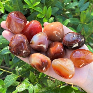 LARGE Carnelian Tumbled Stones, 1.5 - 2.5&quot;: Choose How Many Pieces (Premium Quality &#39;A&#39; Grade)