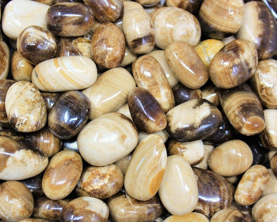 Coffee Calcite Tumbled Stones - 'A' Grade Chocolate Calcite Crystals - Wholesale Bulk Lots