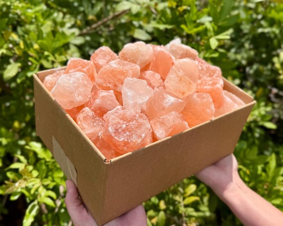 Wholesale Himalayan Salt Chunks 20 lb Bulk Box - Large Size 1 - 3" / Natural Premium Quality Salt Crystals, Pink Sea Salt